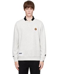 Aape By A Bathing Ape - Off- 'Aaper' Aldo Logo Sweatshirt - Lyst