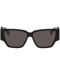 Bottega Veneta - Black Bold Triangle Stud Squared Sunglasses - Lyst