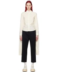 MM6 by Maison Martin Margiela - Off- Extended Shirt - Lyst
