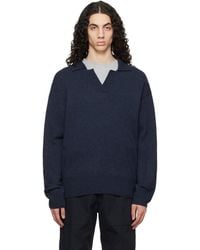 BOSS - Johnny-Collar Virgin Wool Polo - Lyst