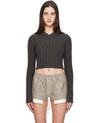 Rick Owens - Tower Cropped Hoodie - Lyst