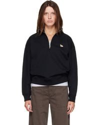 Maison Kitsuné - Baby Fox Half Zipped Sweatshirt - Lyst