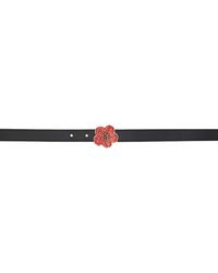 KENZO - Paris Thin Boke Flower Reversible Belt - Lyst