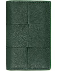 Bottega Veneta - Green Flap Card Case - Lyst