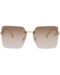 Fendi - Gold First Sunglasses - Lyst