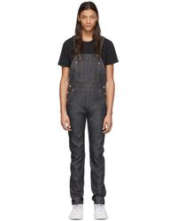 Naked & Famous Indigo Left Hand Twill Overalls - Black