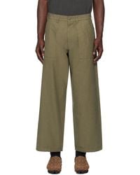 Neighborhood - Khaki Wide Baker Trousers - Lyst
