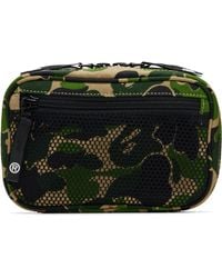 A Bathing Ape - Khaki Abc Camo Gadget Pouch - Lyst