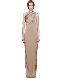 Rick Owens - トープ Hollywood Athena Arrowhead マキシドレス - Lyst