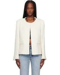 TOTEME - Off- Open-Front Bouclé Blazer - Lyst