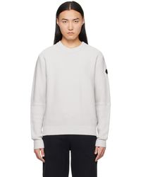 Moncler - Gray Patch Sweater - Lyst