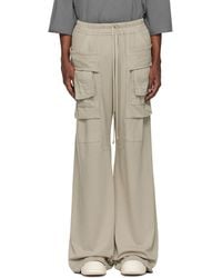 Rick Owens - Off- Porterville Creatch Wide Drawstring Cargo Pants - Lyst