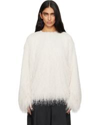 Dries Van Noten - Off- Fringed Cocoon Sweater - Lyst