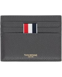 Thom Browne - Soft Pebble Grain Note Compartment Card Holder - Lyst