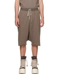 Rick Owens - Taupe Tower Drawstring Pods Shorts - Lyst