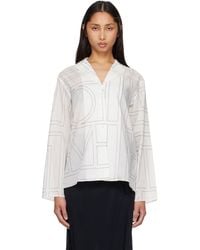 TOTEME - Monogram Cotton-Blend Pj Shirt - Lyst
