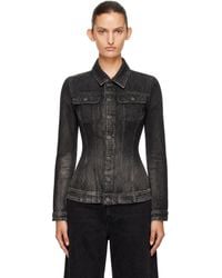 DIESEL - Fitted Dirty-Effect Denim Trucker Jacket - Lyst