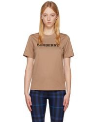 Burberry - ブラウン プリントtシャツ - Lyst