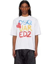 DSquared² - Summer Lovers Loose Fit Colourful Logo T-Shirt - Lyst