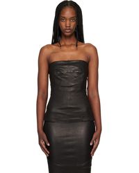 Rick Owens - Temple Bustier Leather Top - Lyst