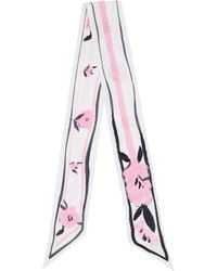 Marni - Floral Print Silk Bandeau Scarf - Lyst