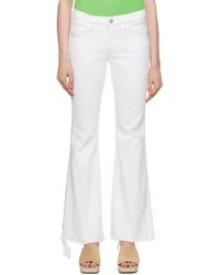 FRAME - White 'le Easy Flare' Jeans - Lyst