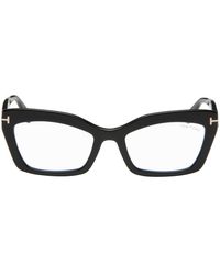 Tom Ford - Black Blue-block Cat-eye Glasses - Lyst