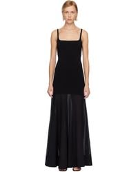 St. Agni - Sheer Silk Circle Hem Maxi Dress - Lyst