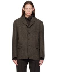 Lemaire - ブラウン ボクシー テーラードジャケット - Lyst