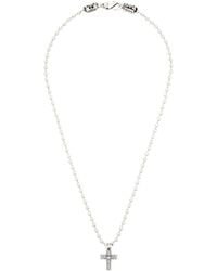 Emanuele Bicocchi - Beaded Chain Notre-Dame Cross Necklace - Lyst