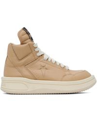 Rick Owens - Tan Converse Edition Turbowpn Mid Sneakers - Lyst