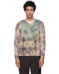 Kiko Kostadinov - Pull Hatha Taupe En Tricot À Col En V - Lyst