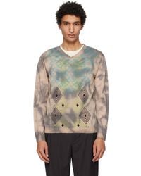 Kiko Kostadinov - Taupe Hatha V-Neck Knit Sweater - Lyst