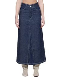 Baserange - Tajo Denim Maxi Skirt - Lyst