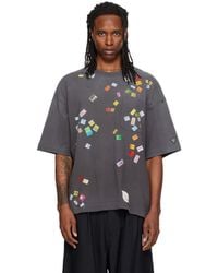 Maison Mihara Yasuhiro - Price Tag Sticker Printed T-Shirt - Lyst