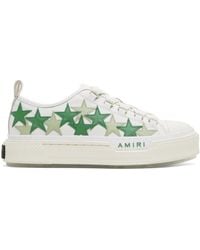 Amiri - White & Green Stars Court Low Sneakers - Lyst