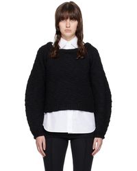 Womens Clothing Jumpers and knitwear Zipped sweaters Black Helmut Lang Synthetic Half-zip Pullover in Periwinkle 