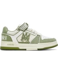 Amiri - Baskets Skyline Kaki Et Blanc À Monogrammes - Lyst