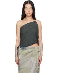 Serapis - グレー ワンショルダー ニット トップス - Lyst