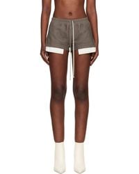 Rick Owens - Taupe Fog Boxer Leather Shorts - Lyst
