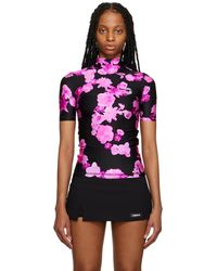 Coperni - Black & Pink Fitted T-shirt - Lyst