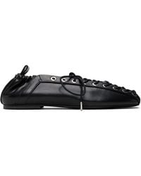Ganni - Lace-Up Ballerina Flats - Lyst