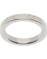 MM6 by Maison Martin Margiela - Silver Numeric Minimal Signature Ring - Lyst