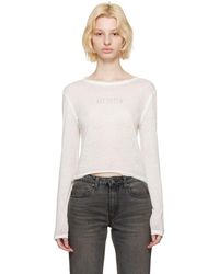 Guess USA - White Crystal Long Sleeve T-shirt - Lyst