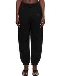 T By Alexander Wang - Pantalon De Survêtement Noir À Logo En Relief - Lyst