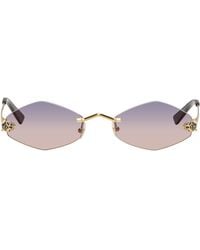 Cartier - 'Panthère De Geometric Rimless Sunglasses - Lyst