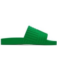 Bottega Veneta - Green Slider Sandals - Lyst