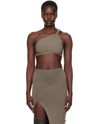 Rick Owens - Haut De Bikini Gris À Ferrure Hydra - Lyst