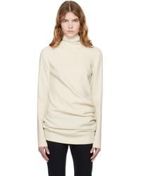 TOTEME - Off- High-Neck Twist Blouse - Lyst