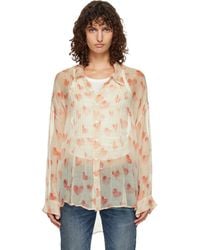 R13 - Off- Pintuck Drop Neck Shirt - Lyst